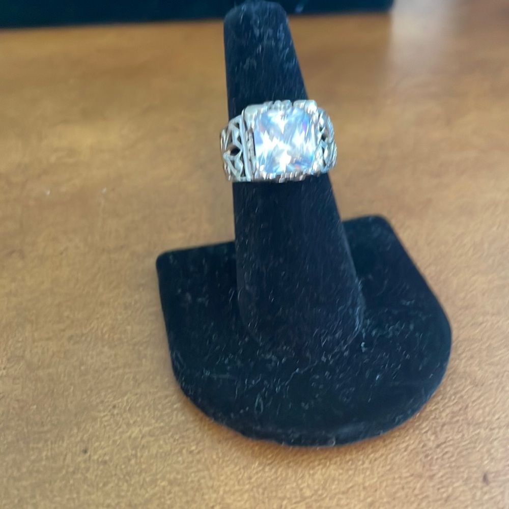 Silpada Sterling silver cubic zirconia ring.